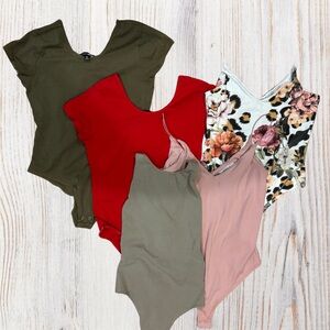 5 Bodysuits of Various Colors/Pattern/Brand